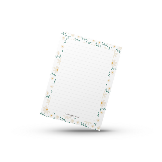 Daisies and Vines A5 Notepad